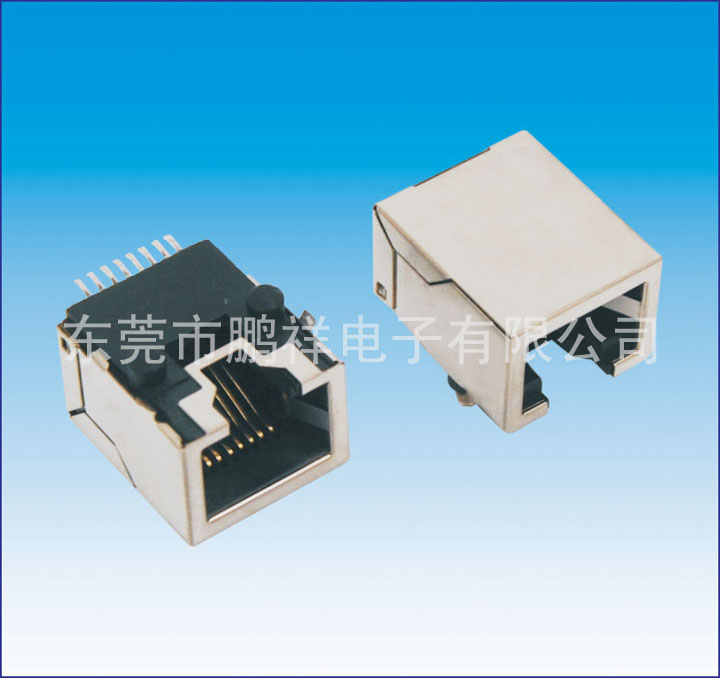 RJ45系列，貼片式RJ45帶屏蔽 8P8C