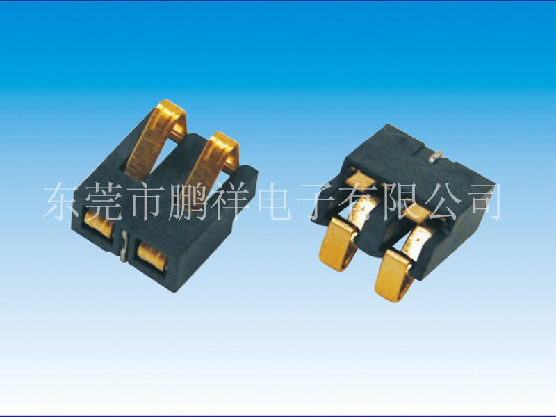 CP35系列，2.5mm間距彈片電池座正